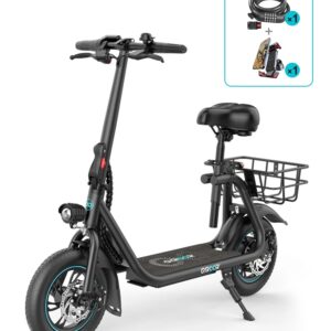 Gyroor C1 Electric Scooter – 450W, Seat & Rear Basket