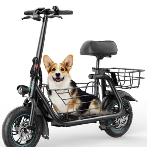 Gyroor C1S Electric Scooter 800W – Front & Rear Baskets