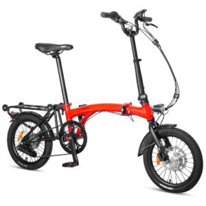 Icon E-Micro Folding E-Bike 16" - Red