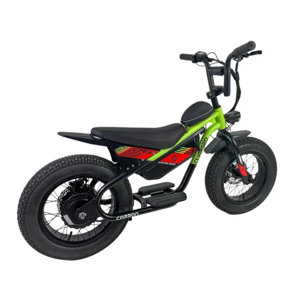 Carbon Charged 2026 Model Kids Electric Bike - Green